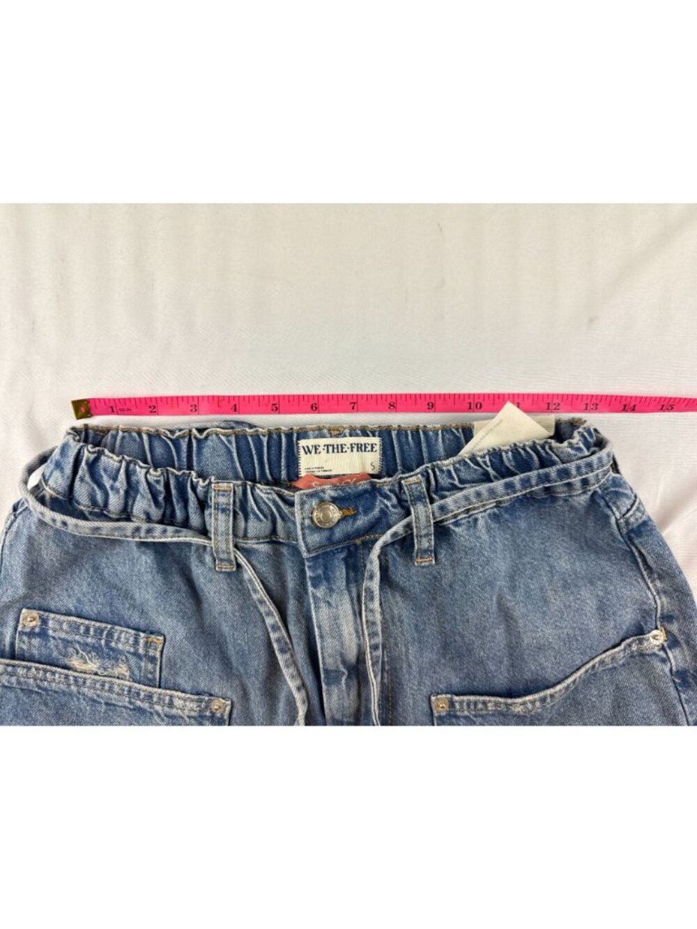 FREE PEOPLE WE THE FREE DRIZZLE CRVY OUTLAW WIDE LEG JEANS SZ S - Picture 12 of 15